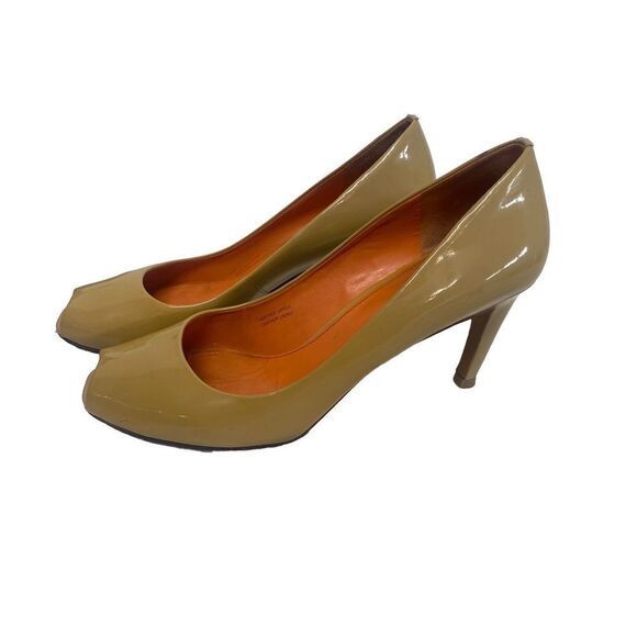 Via Spiga Patent Leather Pumps with Peep Toe - Picture 1 of 15